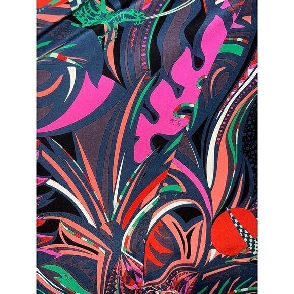 EMILIO PUCCI Black Smeraldo Floral Print Jewel Neckline Maxi Evening Gow… - Picture 12 of 14